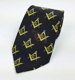 Masonic Regalia Craft Masons Silk Tie with Square Compass & G Lodge Gift