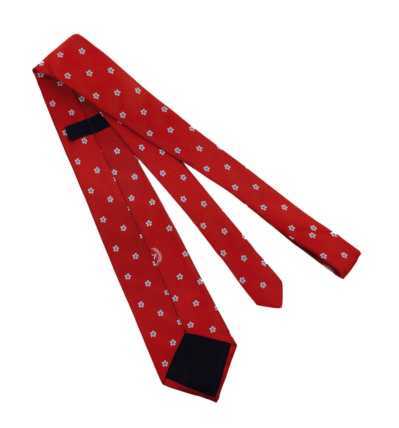 Masonic Regalia forget me not Tie with Square Compass & G - Red Unique Regalia