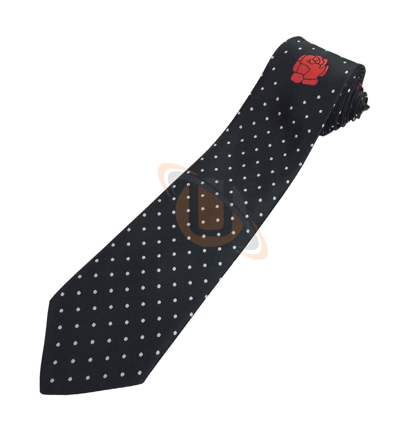 Masonic 100% silk Rose Croix polkadot Tie with Logo - kitchcutlery
 - 1