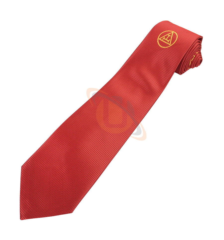 Royal Arch Chapter Masonic Tie – Red, Superb Quality, Craft Regalia Necktie