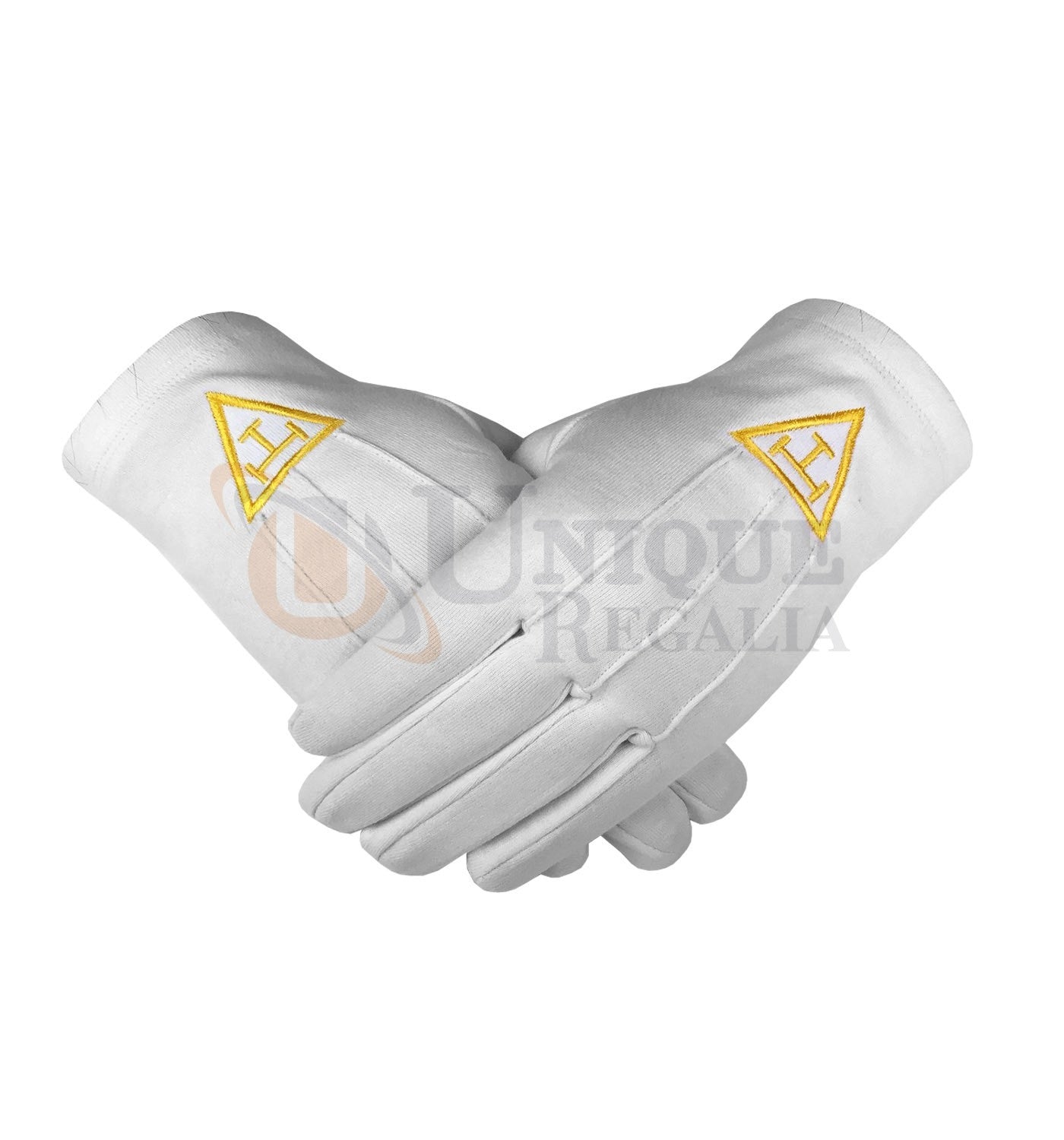Masonic Regalia Royal Arch Cotton Gloves with beautiful Embroidery Logo