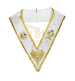 Masonic Rose Croix 33rd Degree Apron, Gauntlets and Collar Set Wings Up
