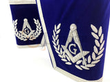 Blue Lodge Master Mason Apron Hand Embroidery Apron Gauntlet and Collar Set