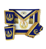 Masonic Blue Lodge Master Mason Apron with Fringe Set Apron,Collar gauntlets (Cuffs) - kitchcutlery
 - 1