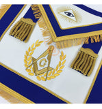 Masonic Blue Lodge Master Mason Apron with Fringe Set Apron,Collar gauntlets (Cuffs) - kitchcutlery
 - 2