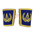 Masonic Blue Lodge Master Mason Apron with Fringe Set Apron,Collar gauntlets (Cuffs) - kitchcutlery
 - 7