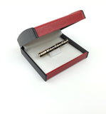 Mens Necktie Bar Clip In Stainless Steel Gold And Black Outfits For Men-Unique Regalia