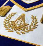 Blue Lodge Master Mason Apron Hand Embroidery Apron Gauntlet and Collar Set
