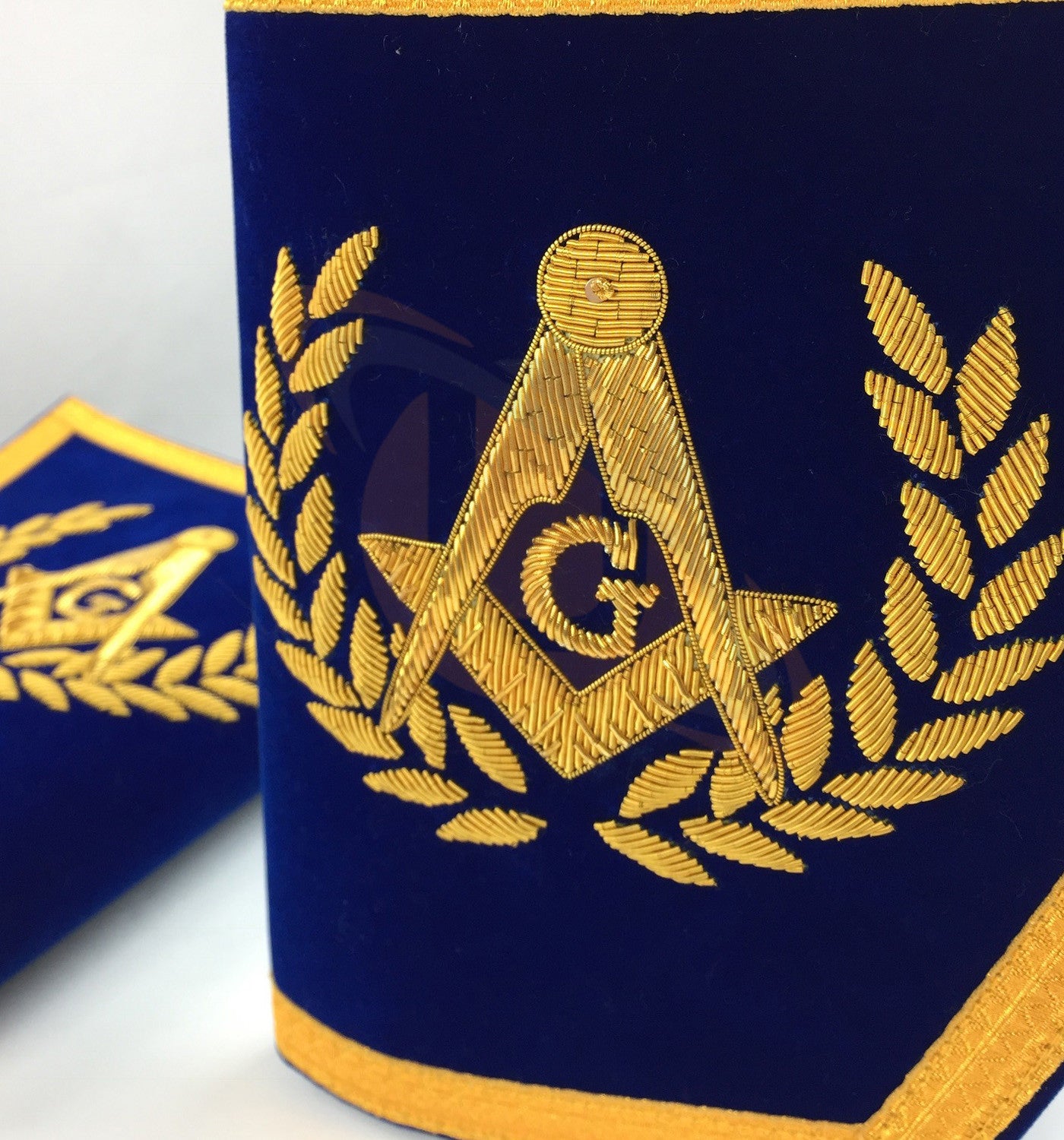 Blue Lodge Master Mason Apron Hand Embroidery Apron Gauntlet and Collar Set