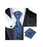 Pink and Grey Spot Silk Tie, Cufflinks and Pocket Square Casual Tie Set Unique_Regalia