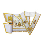 Rose Croix 33rd Degree Hand embroidery Apron Set Wings Up or Down USA Flag