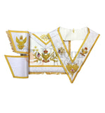 Rose Croix 33rd Degree Hand embroidery Apron Set Wings Up or Down USA Flag