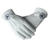 Soft Leather Masonic Gloves with Square Compass Embroidery