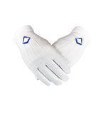 New Modern Square Compass Masonic Cotton Gloves