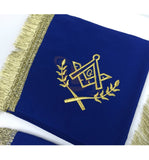 Copy of Masonic Master Mason Cardura Apron,Collar gauntlets Set with Fringe Red/Blue - kitchcutlery
 - 3