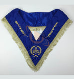 Masonic Master Mason Satin Apron,Collar gauntlets Set with Fringe Red/Blue - kitchcutlery
 - 3