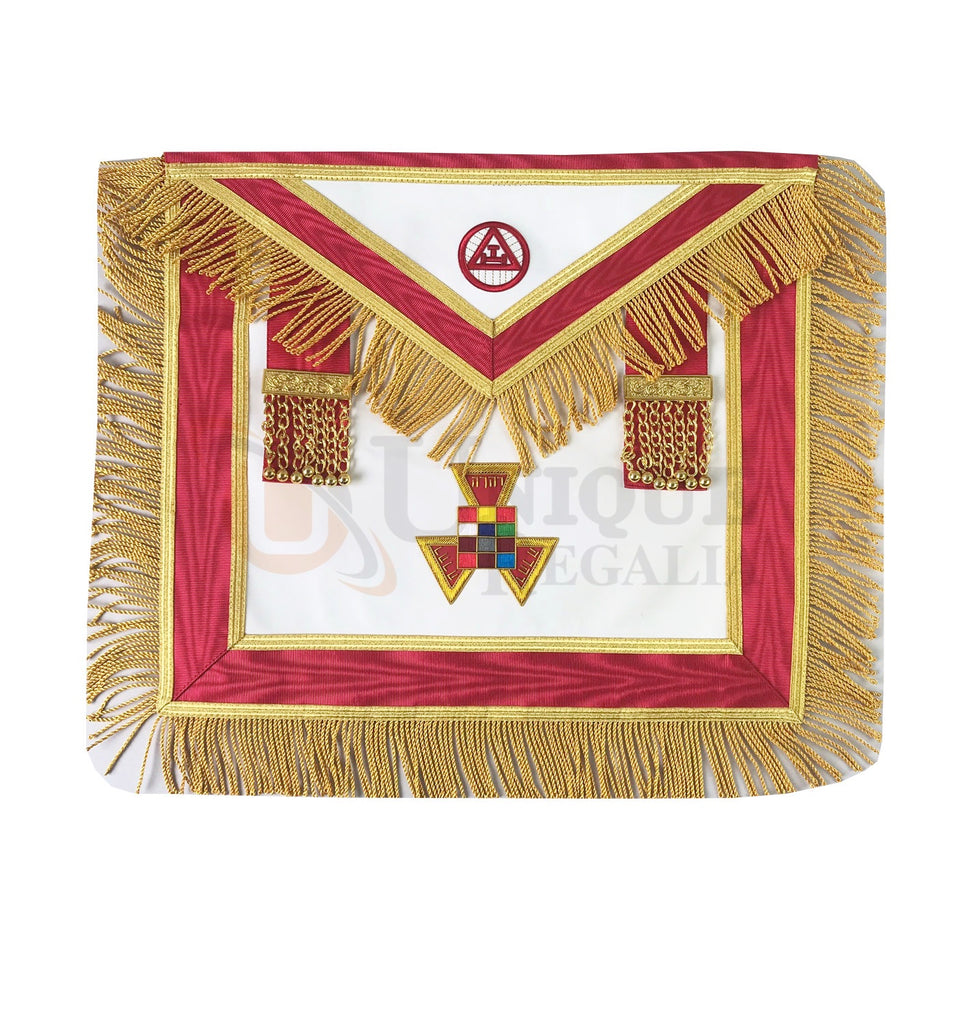 York Rite Grand Past High Priest Apron with fringe – Unique Regalia