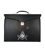 New Masonic MM/WM Apron + Chain Collar Case with Printed Square Compass & G