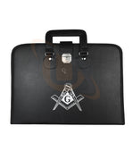 New Masonic Regalia MM/WM Apron+Chain Collar Case with Printed Square Compass & G