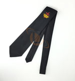 Masonic Knight Templar Black Silk Tie with embroided Logo - kitchcutlery
 - 2
