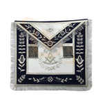 Masonic Blue Lodge Past Master Silver Handmade embroidery Apron Navy - kitchcutlery
 - 1