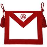 Masonic Apron Royal Arch. Red White Duck Cloth Apron - Triple Tau