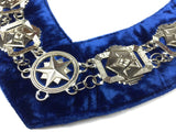Masonic Compass and Square with OES CHAIN COLLAR (Silver) - kitchcutlery
 - 2